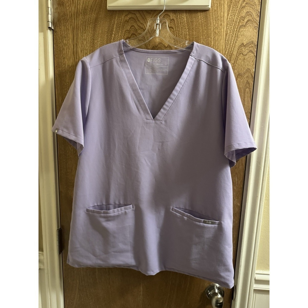 FIGS Technical Casma 3 Pocket Women's Scrub Top Lavender XL FW1100s PO#3273